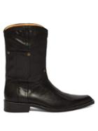Matchesfashion.com Martine Rose - Leather Cowboy Boots - Mens - Black