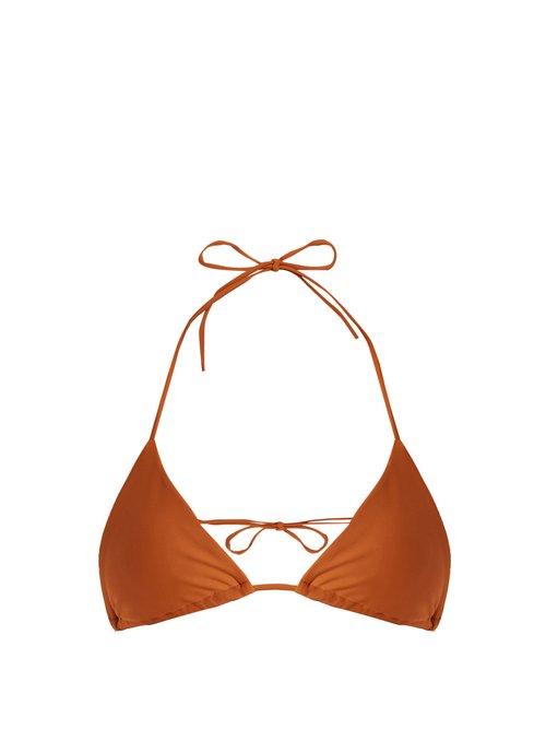 Matchesfashion.com Matteau - The String Triangle Bikini Top - Womens - Orange