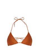 Matchesfashion.com Matteau - The String Triangle Bikini Top - Womens - Orange