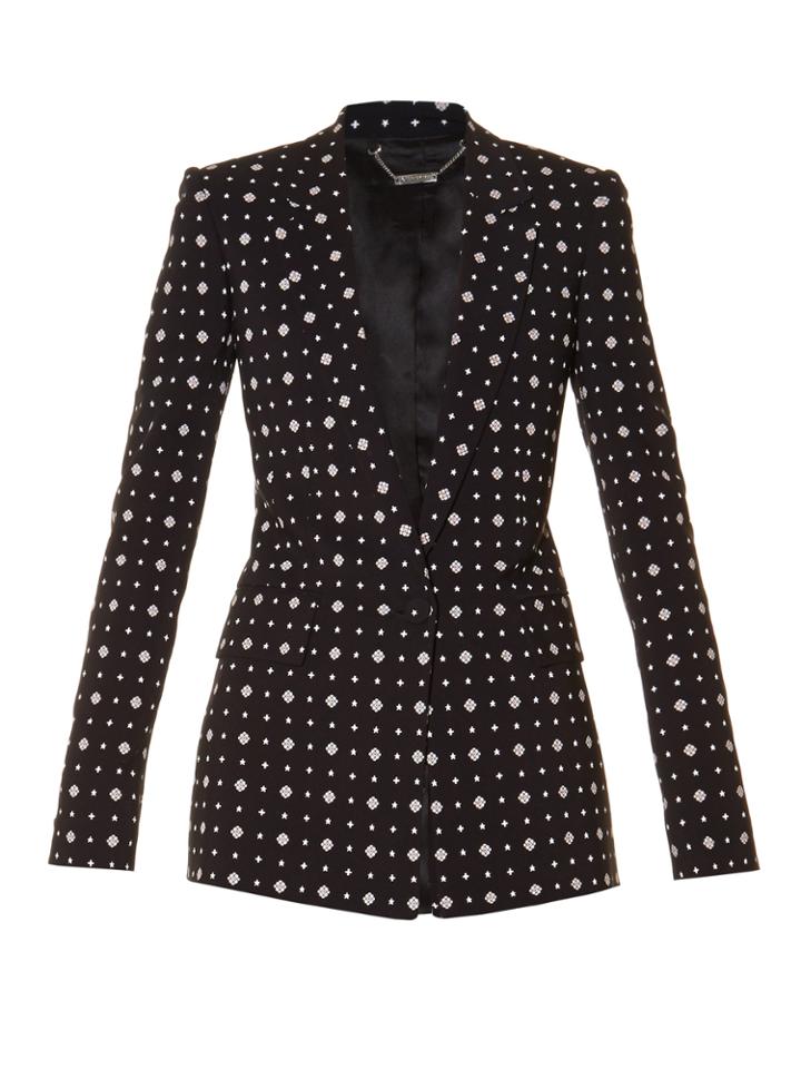 Givenchy Micro Geometric-print Tailored Jacket
