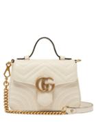 Matchesfashion.com Gucci - Gg Marmont Quilted Leather Cross Body Bag - Womens - White