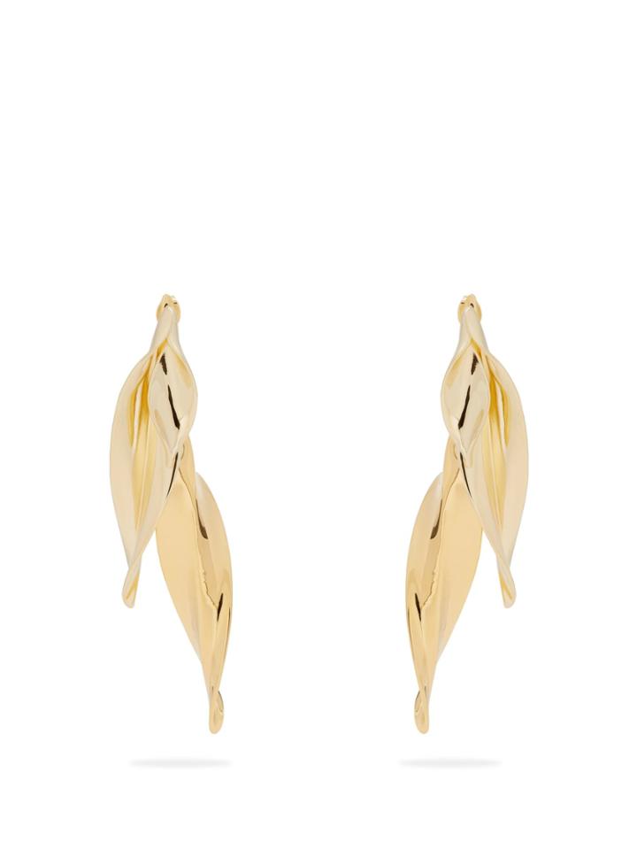 Ryan Storer Sansevieria Twisted Gold-plated Earrings