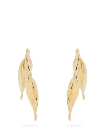 Ryan Storer Sansevieria Twisted Gold-plated Earrings