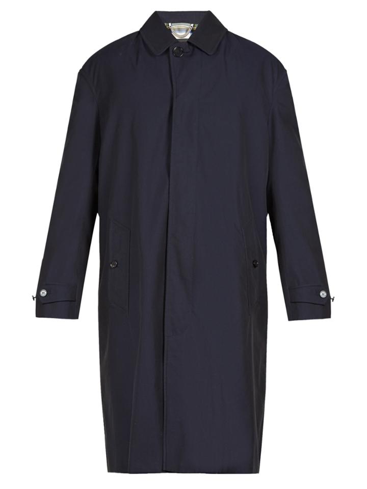 Burberry Point-collar Cotton-twill Trench Coat