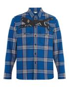 Gucci Wolf-appliqu Checked Wool-blend Shirt