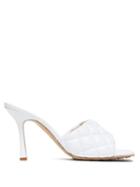 Matchesfashion.com Bottega Veneta - Quilted Leather Mules - Womens - White
