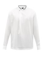 Giorgio Armani - Asymmetric-placket Cotton-blend Twill Shirt - Mens - White