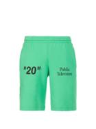 Matchesfashion.com Off-white - X Mirko Jersey Shorts - Mens - Green Multi