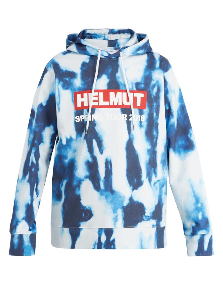 Helmut Lang Bleacher Printed Cotton Hooded Sweatshirt