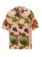 Matchesfashion.com Nipoaloha - Aloha Vegetables And Fruit-print Cotton Shirt - Mens - Orange Multi