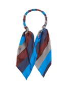 Balenciaga Blue Stripe Scarf-necklace