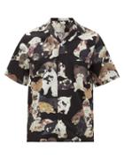 Matchesfashion.com Nipoaloha - The Hundred Dogs Printed Cotton-poplin Shirt - Mens - Black Multi