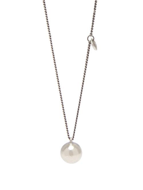 Matchesfashion.com Title Of Work - Wrecking Ball Sterling Silver Pendant Necklace - Mens - Silver