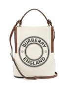 Matchesfashion.com Burberry - Peggy Logo-print Canvas Bucket Bag - Womens - Ivory Multi