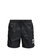 Matchesfashion.com Fendi - Karlito Appliqu Swim Shorts - Mens - Black Multi