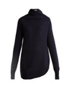 Jil Sander Twisted-side Wool And Cashmere-blend Sweater