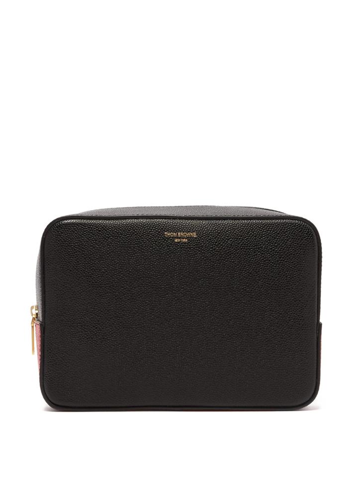 Thom Browne Pebble-grain Wash Bag