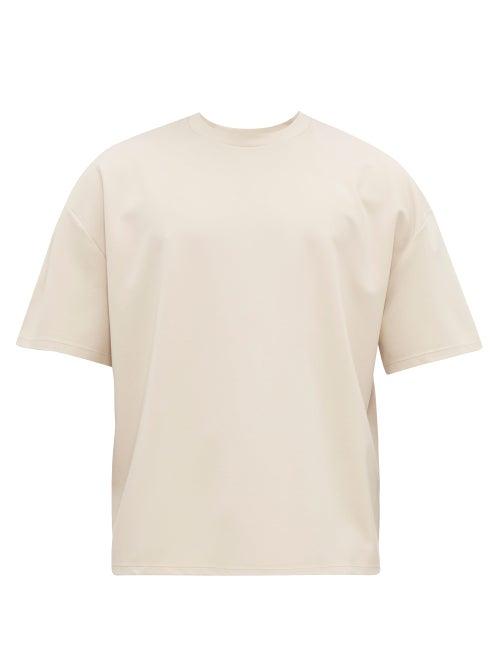 Matchesfashion.com Deveaux - Ponti Oversized Cotton T Shirt - Mens - Beige