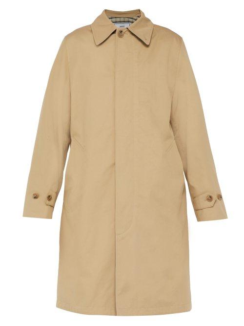 Matchesfashion.com Ami - Cotton Garbardine Mac Coat - Mens - Beige