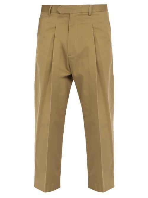 Matchesfashion.com Haider Ackermann - Straight Leg Cotton Trousers - Mens - Beige