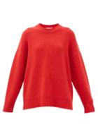 Co - Dropped-shoulder Cashmere Sweater - Womens - Red