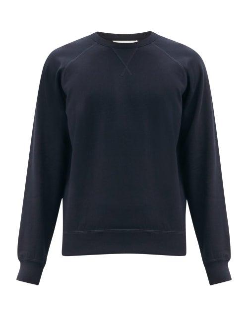 Matchesfashion.com The Row - Sal Loopback Cotton-jersey Sweatshirt - Mens - Navy