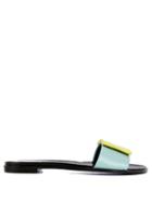 Pierre Hardy Obi Bi-colour Leather Pool Slides