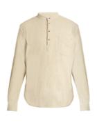 De Bonne Facture Stand-collar Cotton Terry-towelling Shirt
