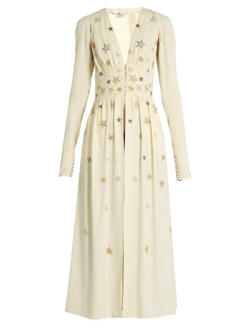 Attico Cher Star-embellished Crepe Dress
