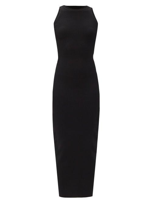 Matchesfashion.com Sir - Celle Cutout Ribbed-jersey Dress - Womens - Black
