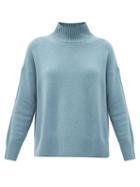 Matchesfashion.com Allude - High-neck Cashmere Sweater - Womens - Blue