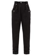 Matchesfashion.com Isabel Marant Toile - Pulcie Tapered Cotton Trousers - Womens - Black