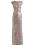 Galvan Estrella Cap-sleeved Sequin-embellished Gown