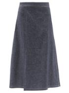 Matchesfashion.com Sara Lanzi - Pareo Denim Wrap Skirt - Womens - Denim