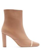 Matchesfashion.com Malone Souliers - Lori Square-toe Leather Ankle Boots - Womens - Nude