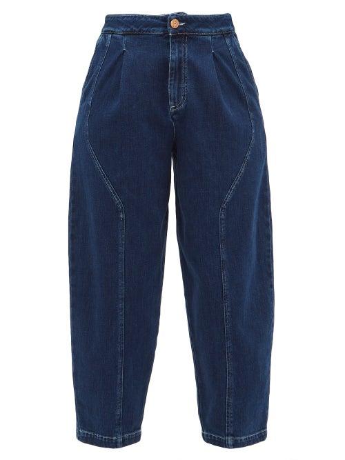 Matchesfashion.com See By Chlo - Curved Panel Cropped Jeans - Womens - Denim