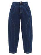 Matchesfashion.com See By Chlo - Curved Panel Cropped Jeans - Womens - Denim