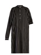 Balenciaga Asymmetric-sleeve Striped Shirtdress