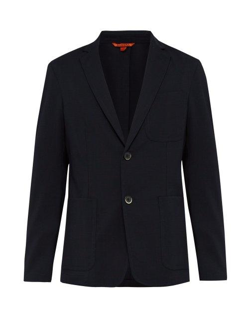 Matchesfashion.com Barena Venezia - Maranto Single Breasted Wool Blend Blazer - Mens - Navy