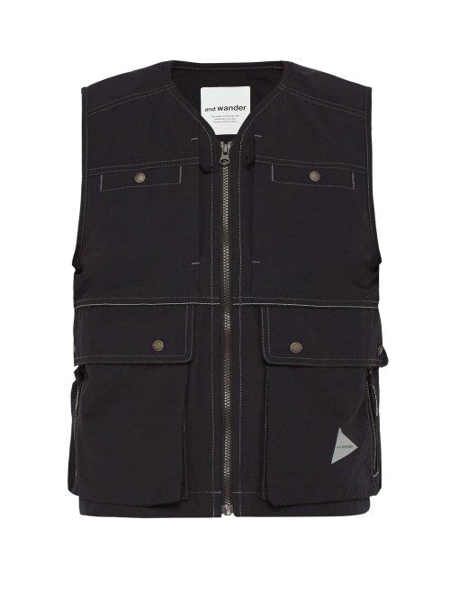 Matchesfashion.com And Wander - Multi Pocket Technical Gilet - Mens - Black