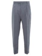 Matchesfashion.com Paul Smith - Tailored Virgin-wool Crpe Trousers - Mens - Grey