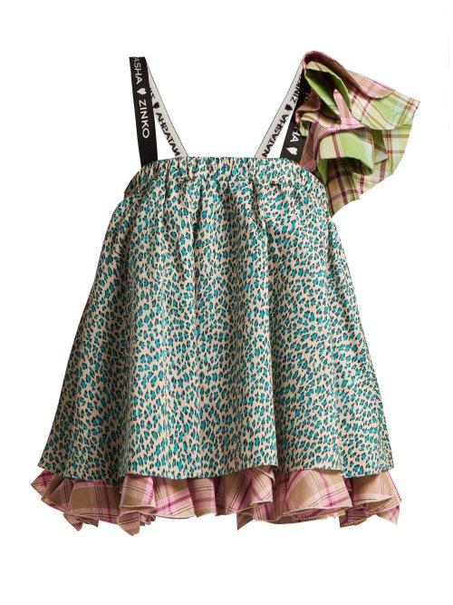 Matchesfashion.com Natasha Zinko - Frilled Shoulder Top - Womens - Multi