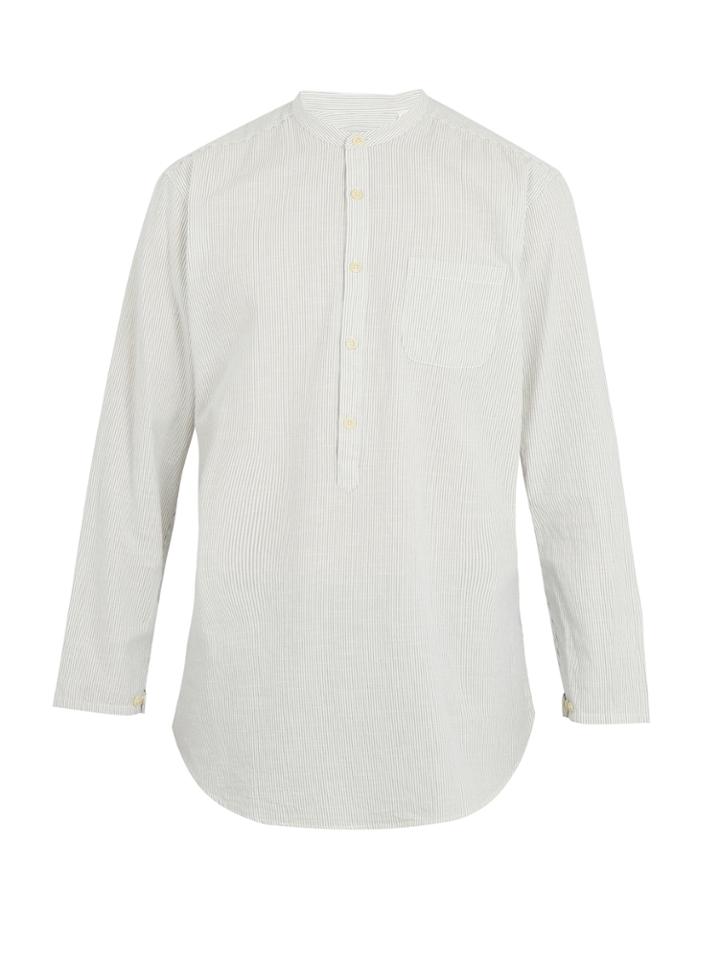 Oliver Spencer Panarea Striped-cotton Shirt