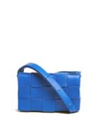 Bottega Veneta - Cassette Small Intrecciato-leather Cross-body Bag - Womens - Blue