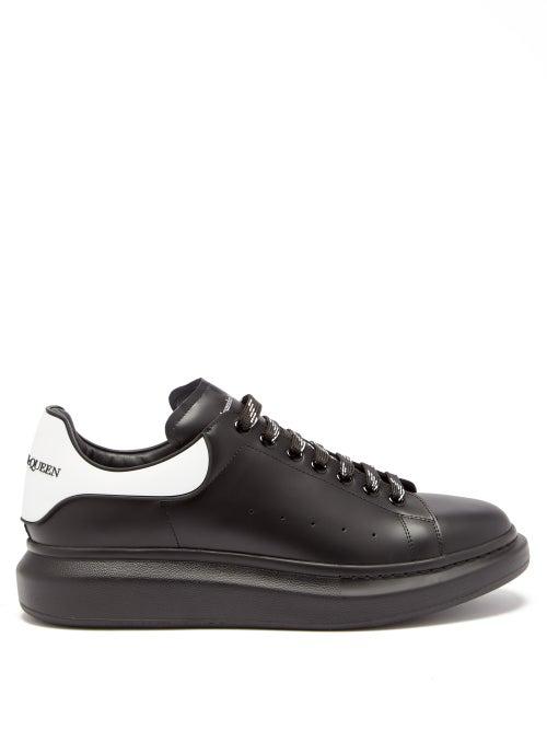 Alexander Mcqueen - Oversized Raised-sole Leather Trainers - Mens - Black