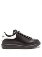 Alexander Mcqueen - Oversized Raised-sole Leather Trainers - Mens - Black