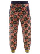Gucci - Gg Psychedelic-jacquard Knitted Wool Track Pants - Mens - Navy Multi