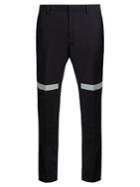 Lanvin Contrast-panel Wool Slim-leg Trousers