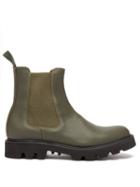 Grenson - Milo Rubberised Leather Chelsea Boots - Mens - Khaki