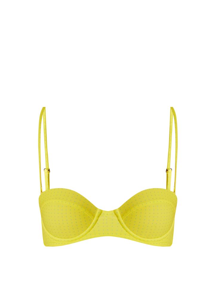 Diane Von Furstenberg Rosin Dot-print Balconette Bikini Top